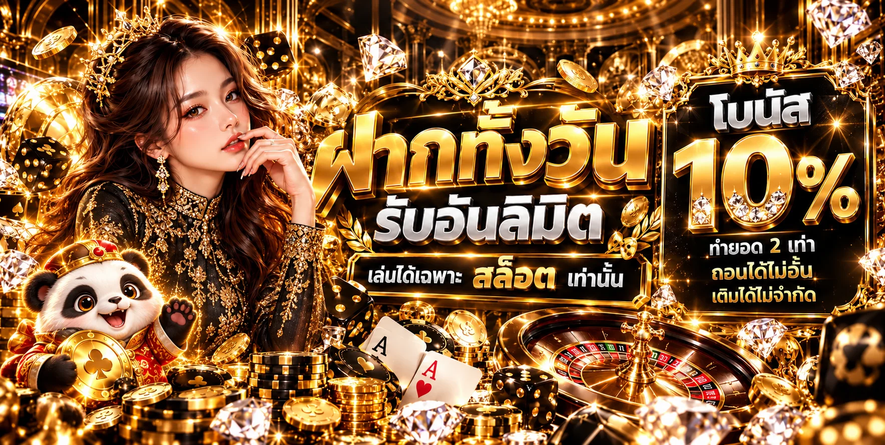 สล็อตออนไลน์ WEPLAYPLUSVVIP โบนัสรายวันพร้อมมาสคอตแพนด้า